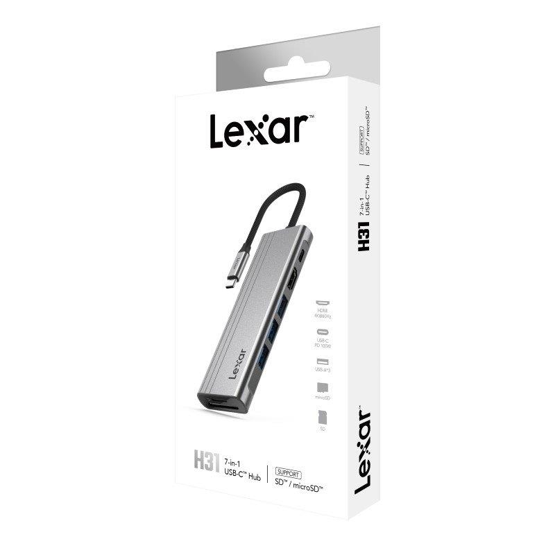 Lexar 7in1 H31 TypeC Macbook Çevirici Çoklayıcı Adaptör LPAH31N - Görsel 3