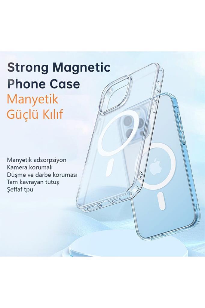 Mcdodo Iphone 13 Pro Max Uyumlu Şeffaf Mat Magsafe Kılıf PC-1790 - Görsel 2