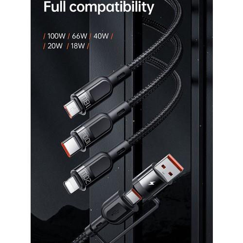 Mcdodo 100W 3İn2 Pd Hızlı Data-Şarj Kablosu 6A 1.2M-Siyah Ca-8800 - Görsel 3
