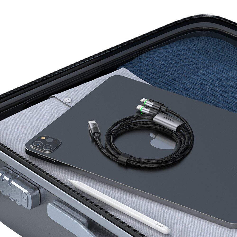 Mcdodo CA-6700 2in1 100W TypeC- iPhone Şarj Kablo 1.5M-Siyah - Görsel 5