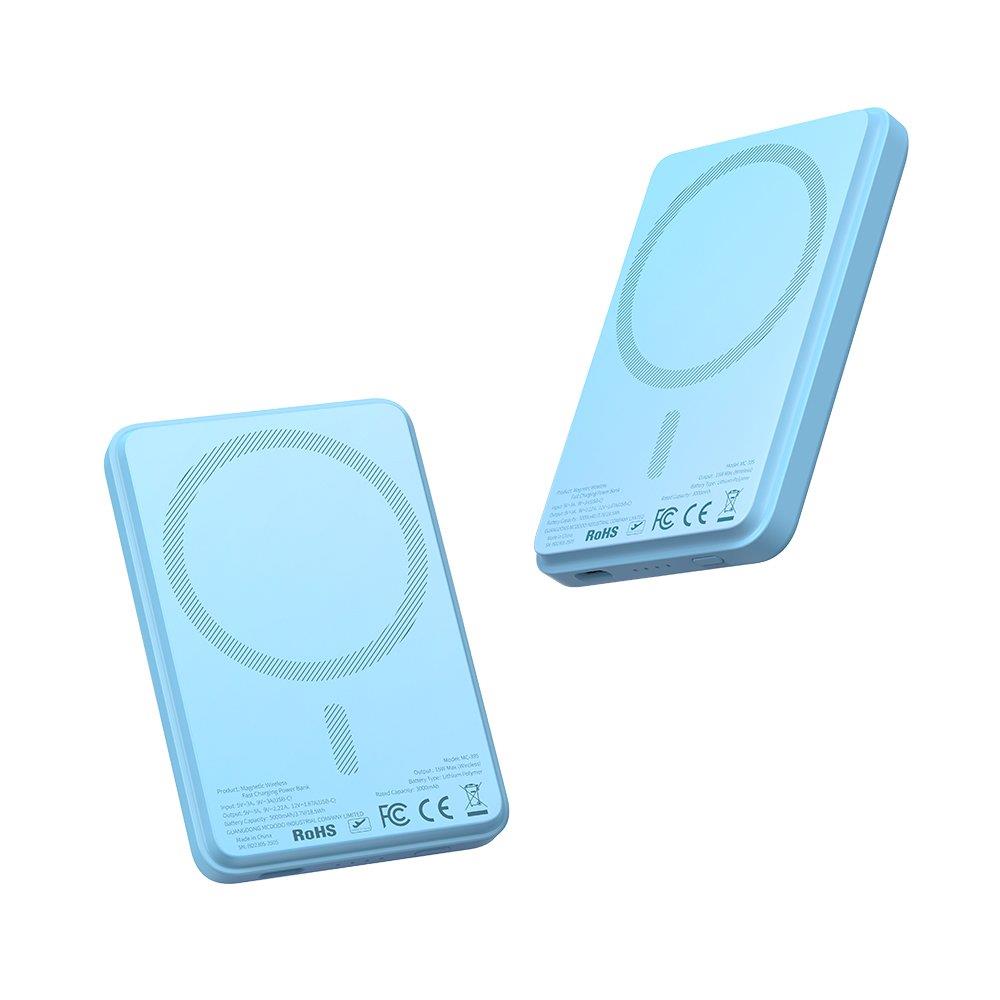 Mcdodo MC-3952 15W Mini Manyetik 5000 mAh Powerbank- Mavi