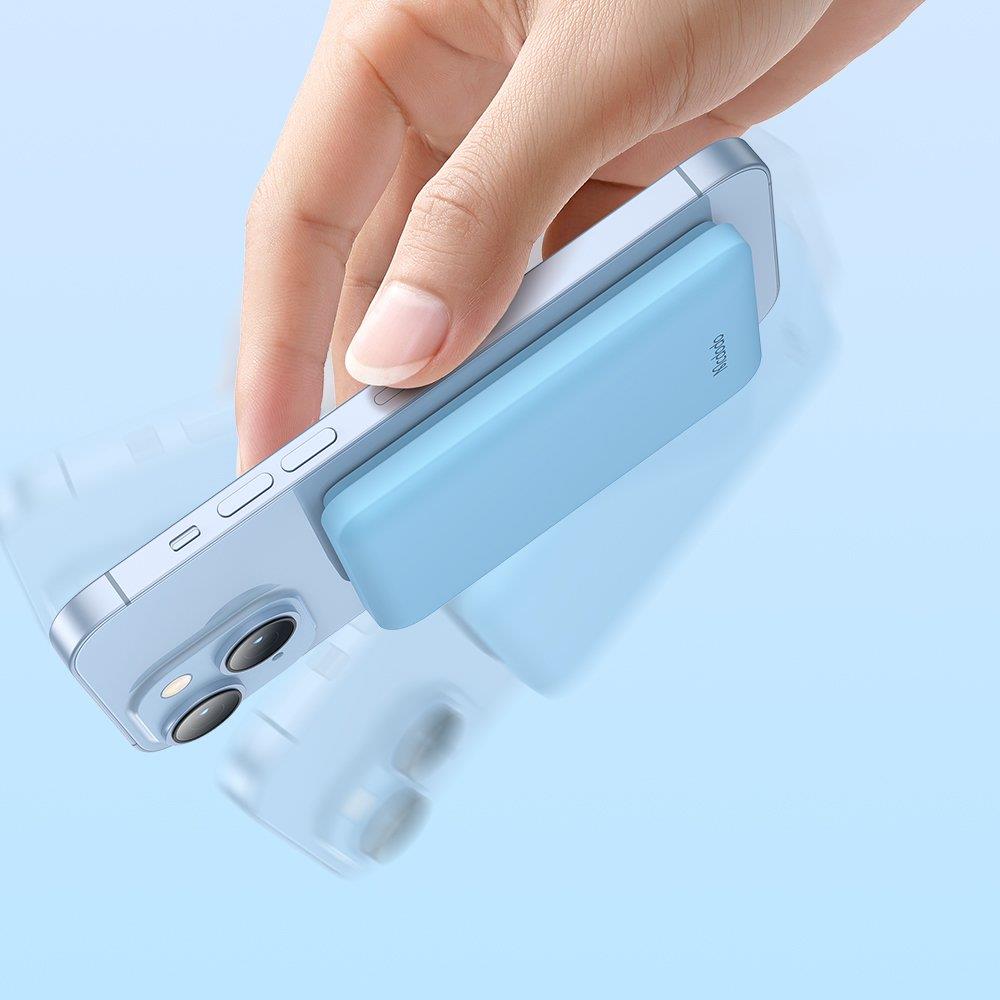 Mcdodo MC-3952 15W Mini Manyetik 5000 mAh Powerbank- Mavi - Görsel 2
