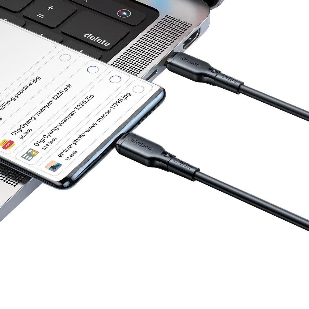 Mcdodo CA-3311 TypeC Typec 240W Hızlı Data Şarj Kablo 2mt Siyah - Görsel 6