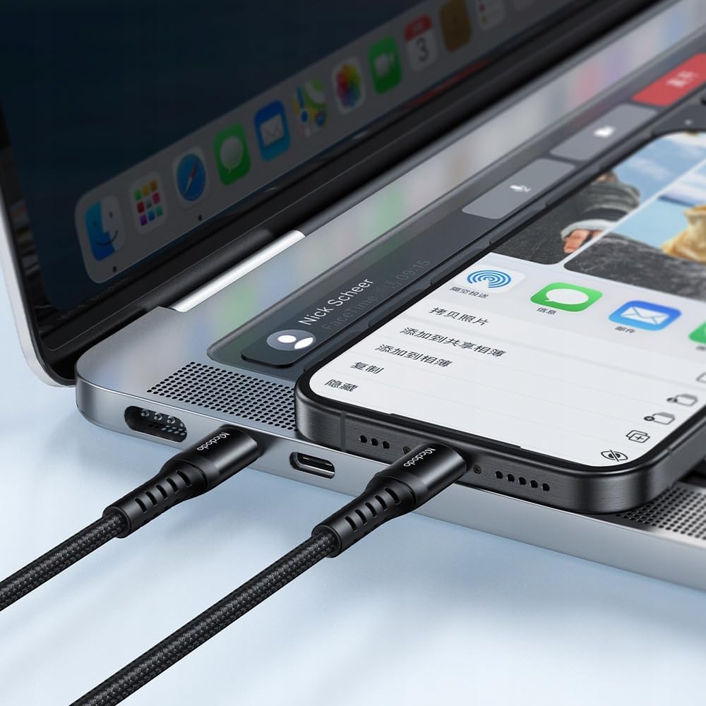 Mcdodo CA-5641 60W 3A TypeC TypeC Şarj Data Kablosu Siyah 1M - Görsel 4