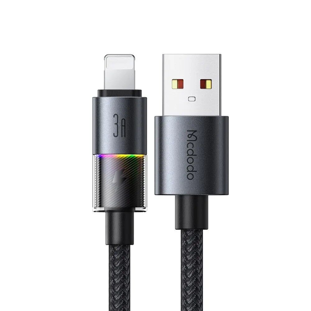 Mcdodo CA-8170 Usb iPhone 3A 7 Renkli LED Işıklı Şarj Data Kablo 1,2M