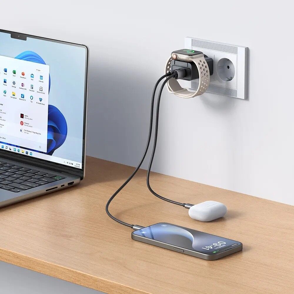 Mcdodo CH-3700 30W 2in1 Kablosuz Apple Watch ve Şarj Adaptörü - Görsel 3