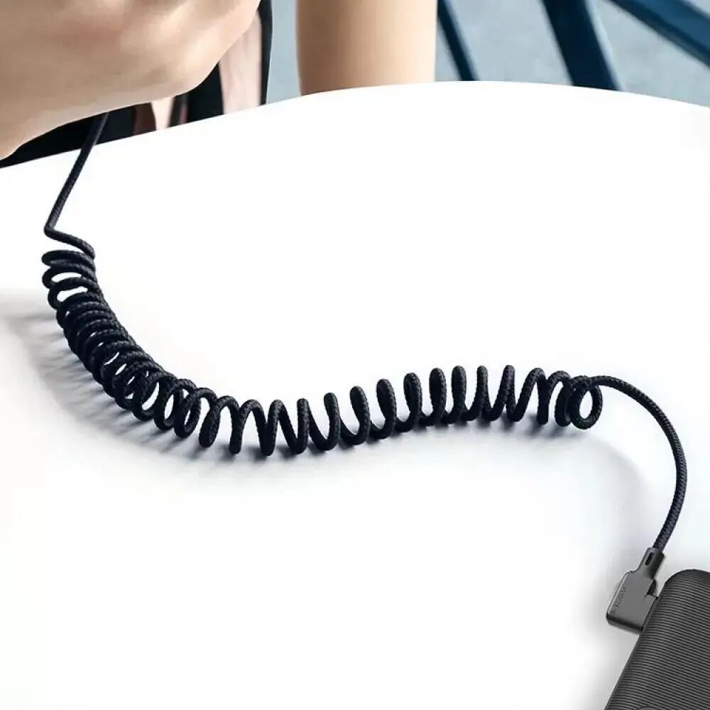 Mcdodo CA-7310 Usb TypeC Spiralli Data Şarj Kablosu 1.8M-Siyah - Görsel 4