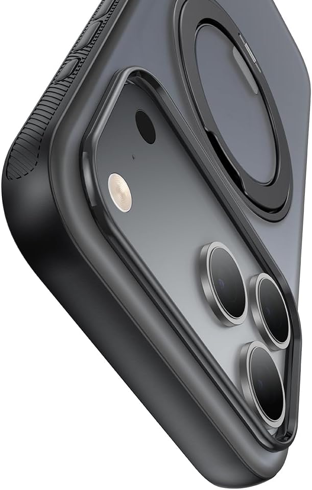 Mcdodo PC-1872 iPhone 17 Pro Max Yakalama Düğmeli Manyetik 360 Halka Standlı Kılıf - Görsel 2