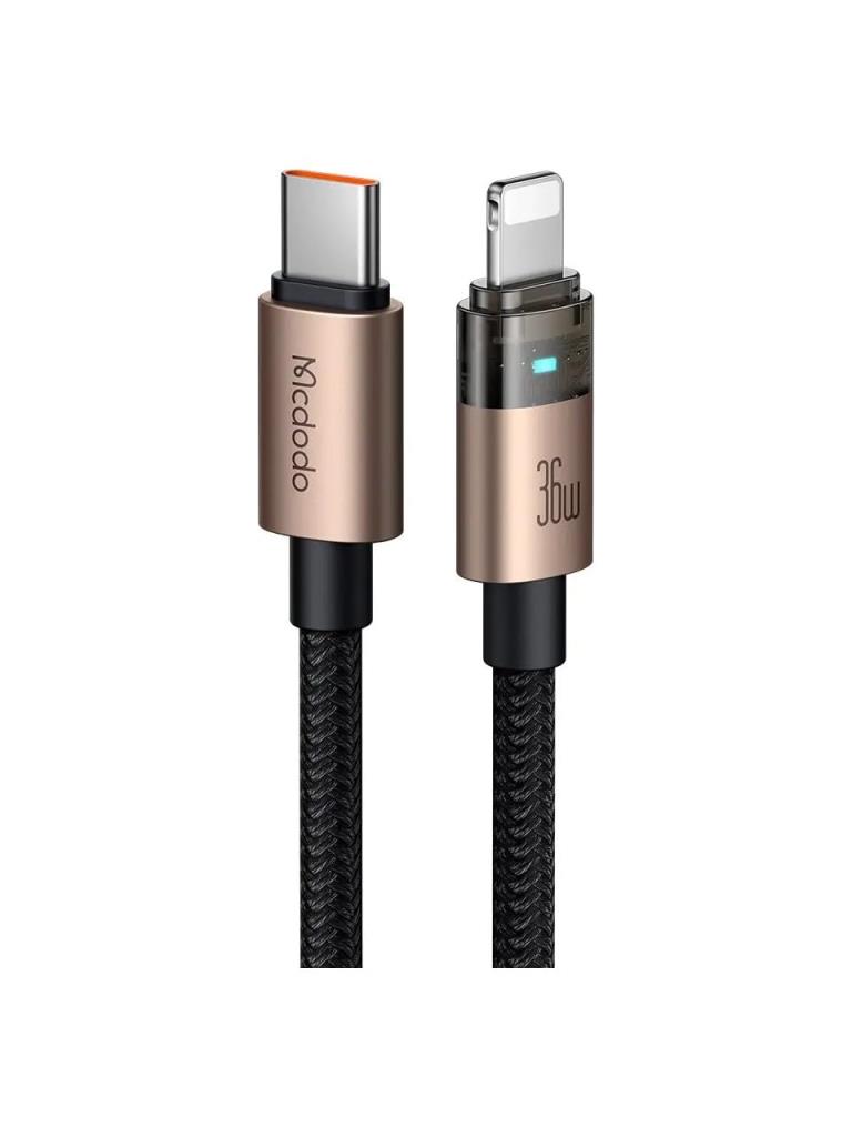 Mcdodo CA-6941 36W Typec iPhone Işıklı Data Şarj Kablosu 1.2M - Gold