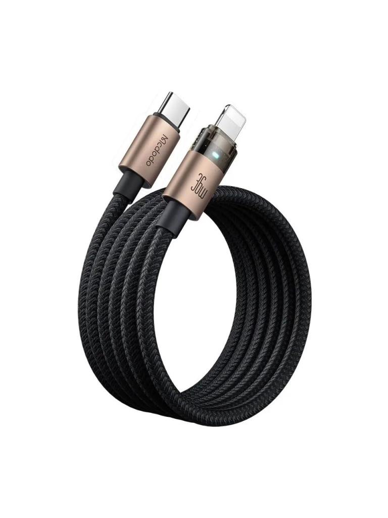 Mcdodo CA-6941 36W Typec iPhone Işıklı Data Şarj Kablosu 1.2M - Gold - Görsel 3