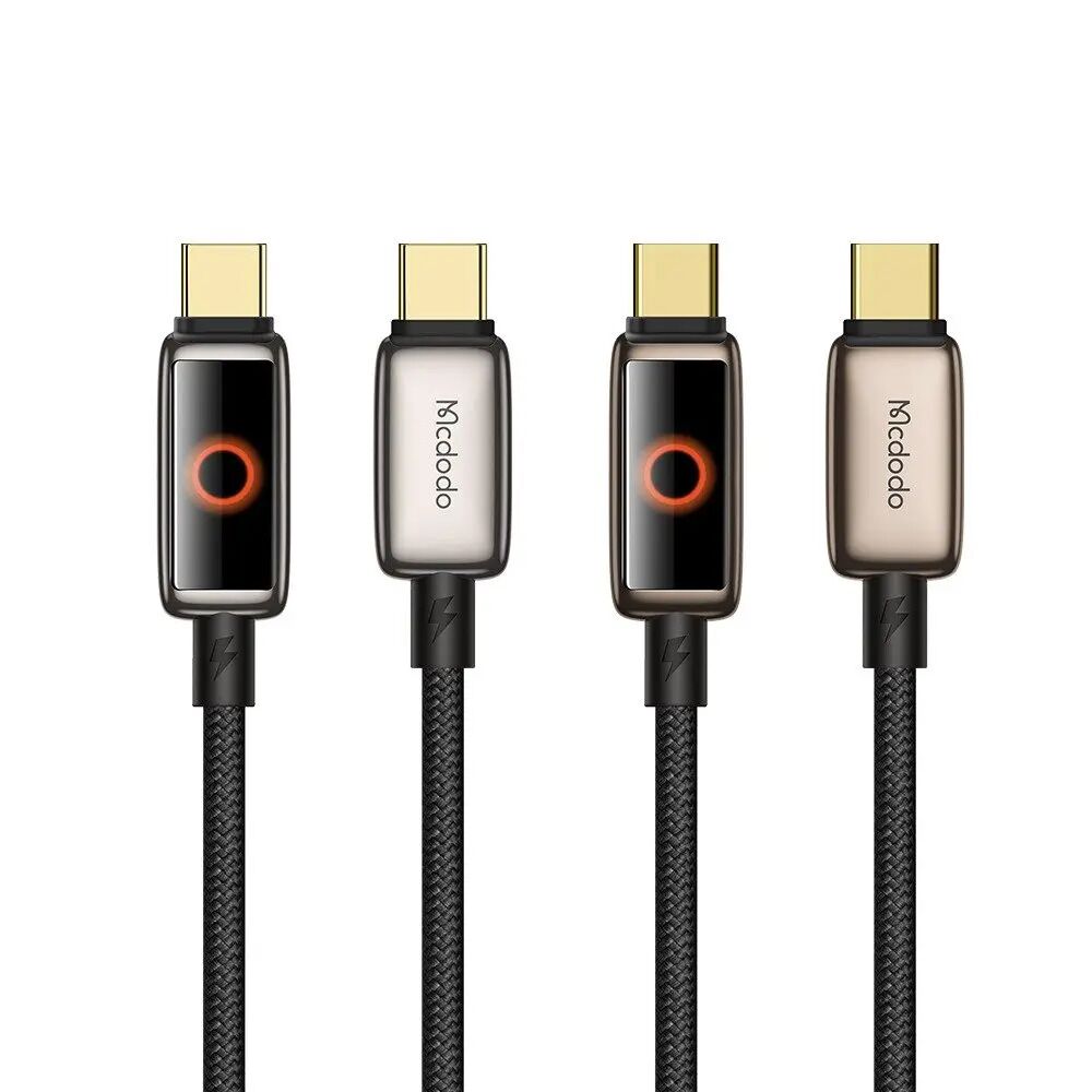 Mcdodo CA-6681 100W Typec Typec Şarj ve Data Kablo 1.2M -Gold Siyah - Görsel 4