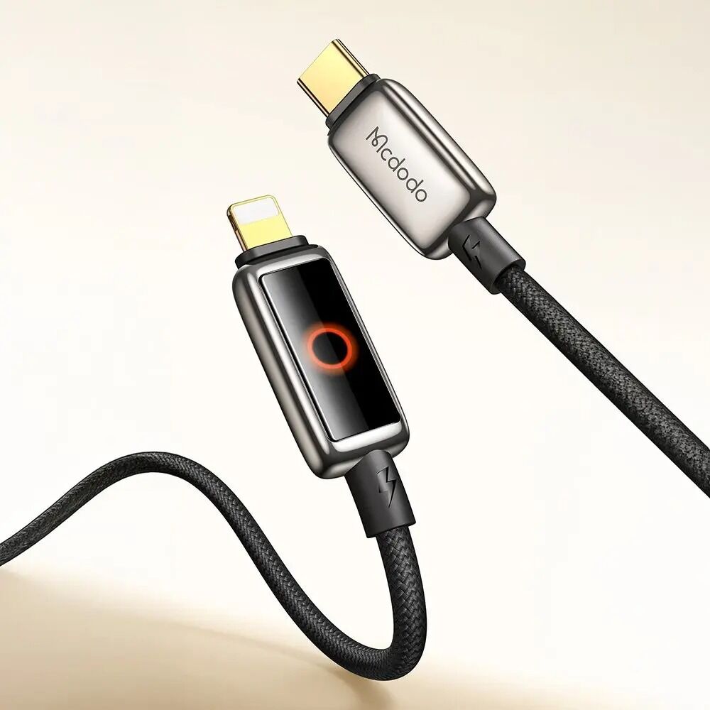 Mcdodo CA-6670 36W Typec İphone Işık Göstergeli Data-Şarj Kablosu-Siyah