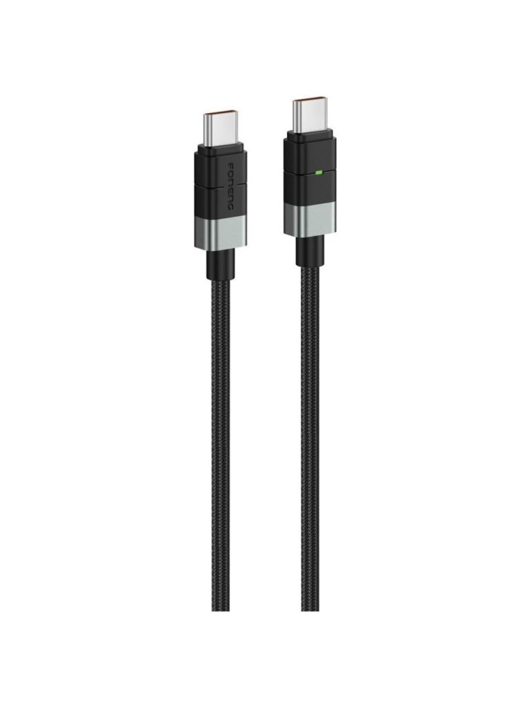 Foneng XS03 Typec Typec 240W Süper Hızlı Şarj Kablo Siyah 2Mt