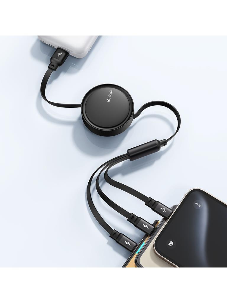 Mcdodo CA-7256 3in1 Usb Lightning Micro TypeC Şarj Kablosu 1.2m - Görsel 2