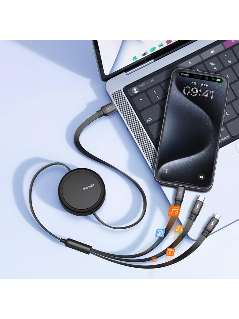 Mcdodo CA-7256 3in1 Usb Lightning Micro TypeC Şarj Kablosu 1.2m - Görsel 4